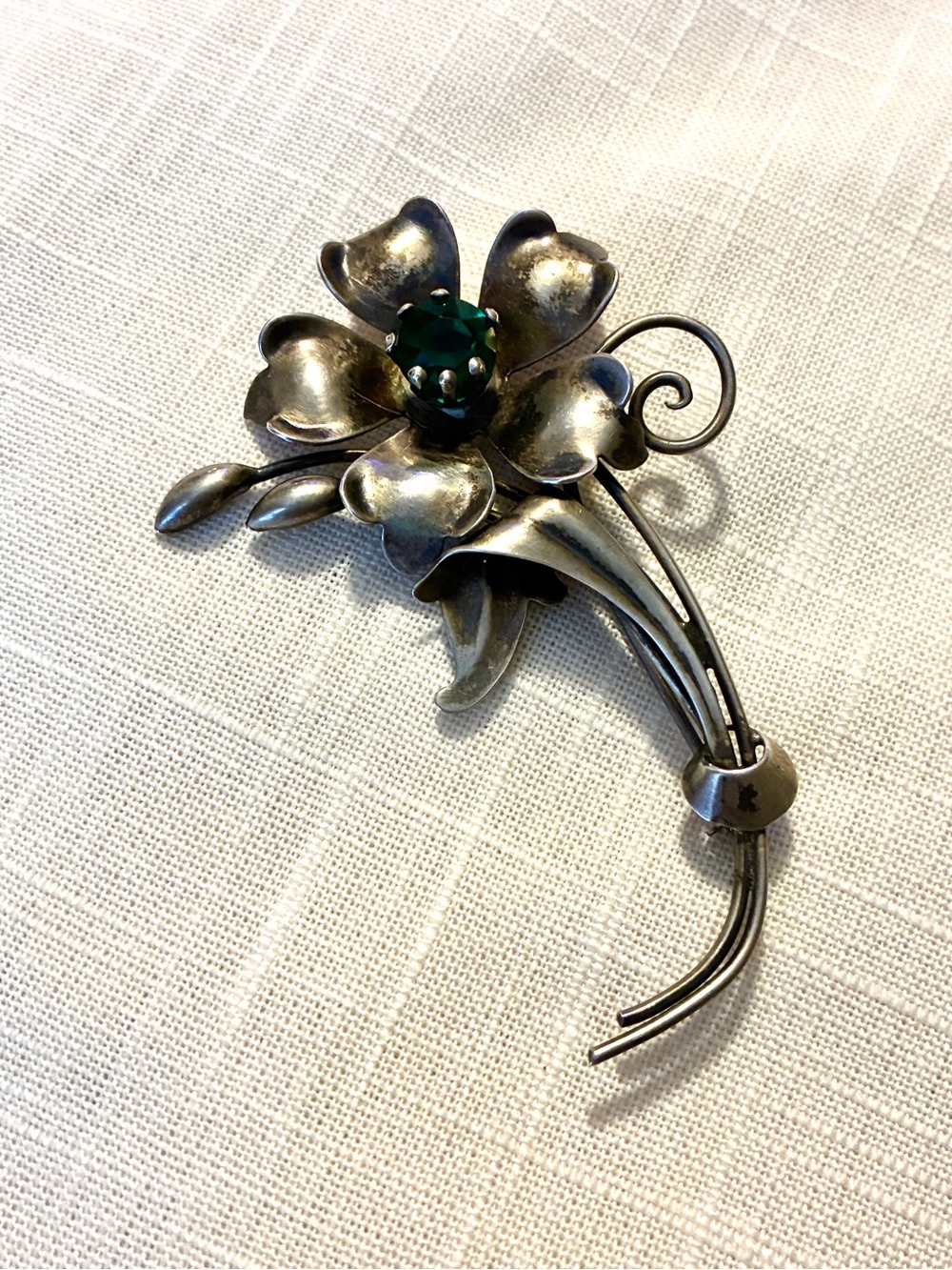 Sterling Vintage Walter Lampl Floral Brooch